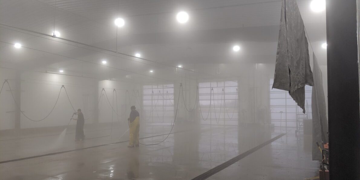 Humid Wash Bay Humidity with detergents are very corrosive